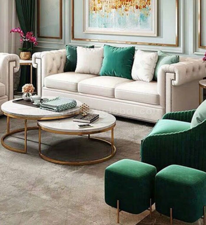 American Light Luxury Leather Sofa