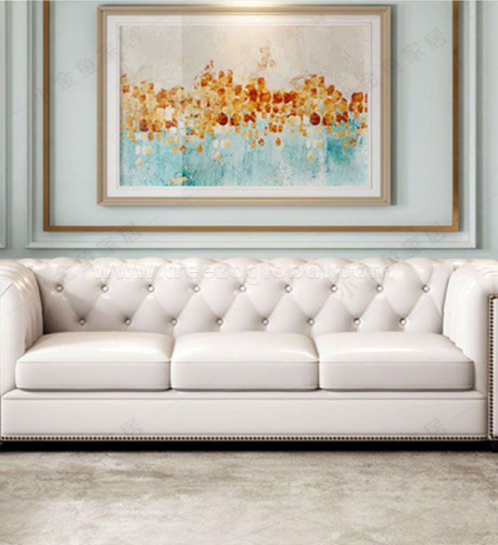 American Light Luxury Leather Sofa